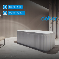 Акриловая ванна ABBER AB9411-1.7 белая - Gidratop.ru изображение