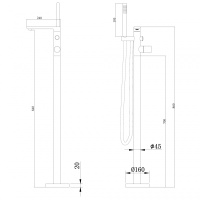 Смеситель ABBER Rund AF8715MRG напольный, розовое золото матовое - Gidratop.ru изображение