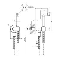 Gessi Origini гигиенический душ, шланг 1250 мм, цвет: Brushed Brass PVD - Gidratop.ru изображение