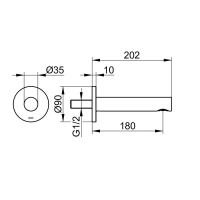 Излив Keuco Ixmo для ванны 59545370101, цвет черный матовый - Gidratop.ru изображение