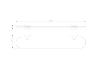 Стеклянная полка для ванной WONZON & WOGHAND FIRST, Хром (WW-8427) - Gidratop.ru изображение
