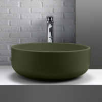 Раковина 46х17 см, без отв., накладная, без перелива, цвет: Verde muschio - Gidratop.ru изображение