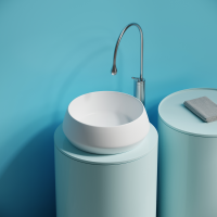 Раковина CERAMICANOVA Maya накладная круглая 400x400x140 белый матовый CN12004MW - Gidratop.ru изображение