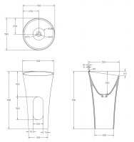 Раковина отдельностоящая ABBER Stein AS2509-H белая матовая - Gidratop.ru изображение