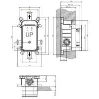 Gessi Emporio Via manzoni встраиваемая часть для смесителя на 2 выхода, цвет: Chrome - Gidratop.ru изображение