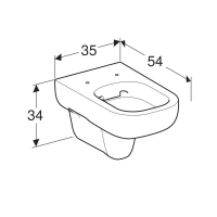 Подвесной унитаз Geberit Smyle 500.210.01.1, безободковый, белый - Gidratop.ru изображение