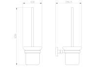 Туалетный ершик в комплекте WONZON & WOGHAND POLO, Хром (WW-8919) - Gidratop.ru изображение