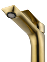 Смеситель для раковины высокий WONZON & WOGHAND BRILLIANT, Брашированное золото (WW-88019079-BG) - Gidratop.ru изображение