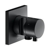 Запорный вентиль Keuco Ixmo 59549371202, с переключателем на 3 потребителя, выводом для шланга и держателем лейки DN 15, черный матовый - Gidratop.ru изображение