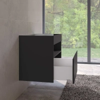 Тумба под раковину Keuco Stageline 32862970000, 80 см, 1 ящик, цвет вулканит матовый - Gidratop.ru изображение