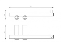 Бумагодержатель ABBER Osten 316 AA1831BG золото брашированное - Gidratop.ru изображение