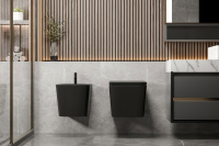 Биде ABBER Rechteck AC1250MB подвесное черное матовое - Gidratop.ru изображение