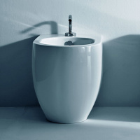 биде приставное 48х28см, с 1 отв. под смеситель, цвет: белый - Gidratop.ru изображение