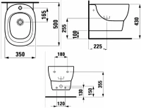 Биде Laufen Mimo 8.3055.1.000.302.1 подвесное - Gidratop.ru изображение