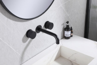 Смеситель ABBER Wasser Kreis AF81122B для раковины скрытого монтажа, черный матовый - Gidratop.ru изображение