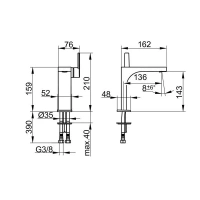 Смеситель Keuco Edition 11 51102050000 для раковины, цвет никель шлифованный - Gidratop.ru изображение
