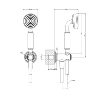 GESSI VENTI20 комплект для душа с ручным душем, шлангом 1500 мм., держателем с подводом воды, цвет хром - Gidratop.ru изображение