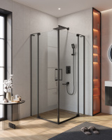 Душевой уголок CEZARES SLIDER-AH-2-80/90-100/110-C-NERO - Gidratop.ru изображение