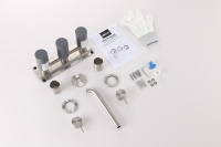 Смеситель ABBER Wasser Kreis 316 AF81123BST-L для раковины скрытого монтажа, сталь брашированная - Gidratop.ru изображение