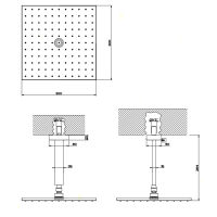 Gessi Rettangolo верхний душ для потолочного крепления 300x300мм, цвет: хром - Gidratop.ru изображение