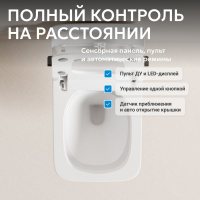 Комплект ABBER подвесной электронный унитаз-биде Rechteck AC1215S с инсталляцией AC0101P2 - Gidratop.ru изображение