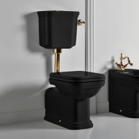 Труба для низкого бачка, цвет золото - Gidratop.ru изображение