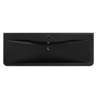 Раковина из искусственного камня, чёрная матовая, 1200х455х145, BB1200/455-LV-ART-ALR-NERO - Gidratop.ru изображение