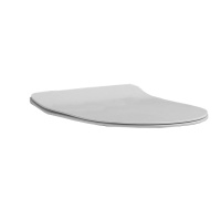 сиденье SLIM,крепление хром, микролифт, цвет: белый матовый - Gidratop.ru изображение