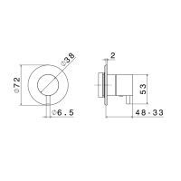 Newform XT Наружная часть для переключателя/запорного вентиля (для 27892/27893) цвет: хром - Gidratop.ru изображение