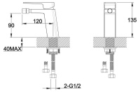ARLIE Смеситель для биде, без донного клапана, хром ARL-BD-CRM - Gidratop.ru изображение