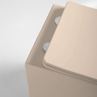 Унитаз подвесной Piatti VT1-11SMC, цвет капучино матовый, ультратонкое soft-close сиденье - Gidratop.ru изображение