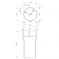 Раковина отдельностоящая прозрачная ABBER Kristall AT2701Onyx черная - Gidratop.ru изображение