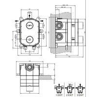 Gessi Emporio Via manzoni встраиваемая часть для термостатического смесителя настенного для душа, цвет: Chrome - Gidratop.ru изображение