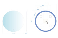 Зеркало ABBER Mond AG6203SL-1.0 с подсветкой, сенсорный выключатель, диммер - Gidratop.ru изображение