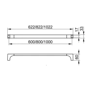Полотенцедержатель Keuco Edition 11 11101011000, 100 см, хром - Gidratop.ru изображение