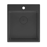 Кухонная мойка Lemark Janga 440 9932104, 44 см, PVD-покрытие, нержавеющая сталь, черный матовый - Gidratop.ru изображение