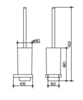 Ершик настенный для туалета Keuco Edition 11 11164 019000 - Gidratop.ru изображение