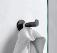 Крючок с упором для двери Keuco Plan 14911370000, черный матовый - Gidratop.ru изображение