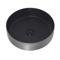 Раковина накладная ABBER Bequem AC2109BS черный матовый с серебром - Gidratop.ru изображение