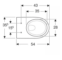 Инсталляция Geberit Duofix Delta с безободковым унитазом Geberit Renova Rimfree 203050000, сиденье микролифт, клавиша хром, 458.163.21.1/203050000/573025000 - Gidratop.ru изображение