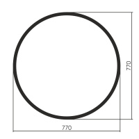 Зеркало ABBER Mond AG6201B без подсветки, металлическая рама, черный - Gidratop.ru изображение