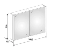 Зеркало-шкаф Keuco Royal Match 12803 171301 100x70x16 см с подсветкой - Gidratop.ru изображение