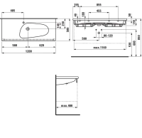 Раковина Laufen Palomba 8148060001041, 120 х 50 см, врезная сверху - Gidratop.ru изображение
