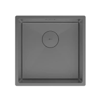 Кухонная мойка Lemark Olanga 440 9936123, 44 см, нержавеющая сталь, PVD-nano покрытие, графит - Gidratop.ru изображение