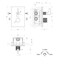 GESSI INCISO термостатический смеситель на 2 источника (внешняя часть), цвет: Finox Brushed Nickel - Gidratop.ru изображение