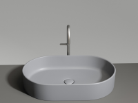 Умывальник чаша накладная овальная (цвет Антрацит Матовый) Element 608x385x122мм - Gidratop.ru изображение