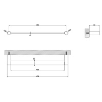 GESSI 316 полотенцедержатель, 45 см, цвет: brushed black metal pvd - Gidratop.ru изображение