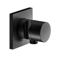 Переключатель потоков Keuco Ixmo 59549370202 на 3 потребителя, выводом для шланга и держателем лейки DN 15, черный матовый - Gidratop.ru изображение