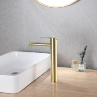 Смеситель ABBER Emotion AF8811G для накладной раковины, золото матовое - Gidratop.ru изображение