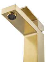 Смеситель для раковины WONZON & WOGHAND CUBE, Брашированное золото (WW-88139016-BG) - Gidratop.ru изображение